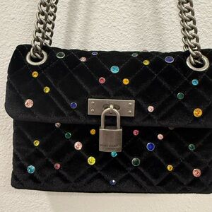 Kurt Geiger London Brixton Velvet Crystal Bag